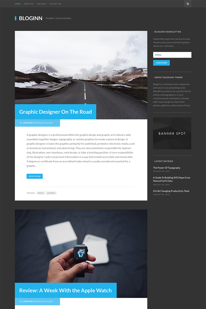 WordPress WordPress Témá Kis méretű képernyőkép Személyes honlap WordPress sablon